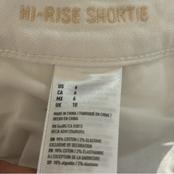 AMERICAN EAGLE OUTFITTERS HI-RISE STRECH JEAN SHORTS, 6 - Picture 12 of 12